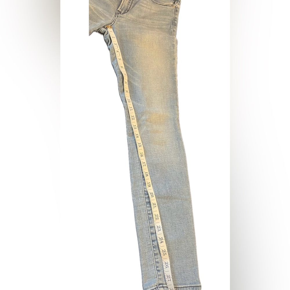 Abercrombie & Fitch Light Blue Denim Jeans Harper low rise super skinny size 26 - Picture 4 of 9